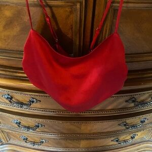 Forever 21 Red Satin Scarf top